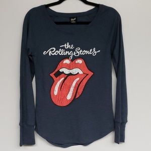 Bravado Rolling Stones Long Sleeve Henley Top
